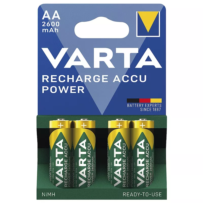 Batterie VARTA Rechargeable, AA 2600mAh, 4 Stk.