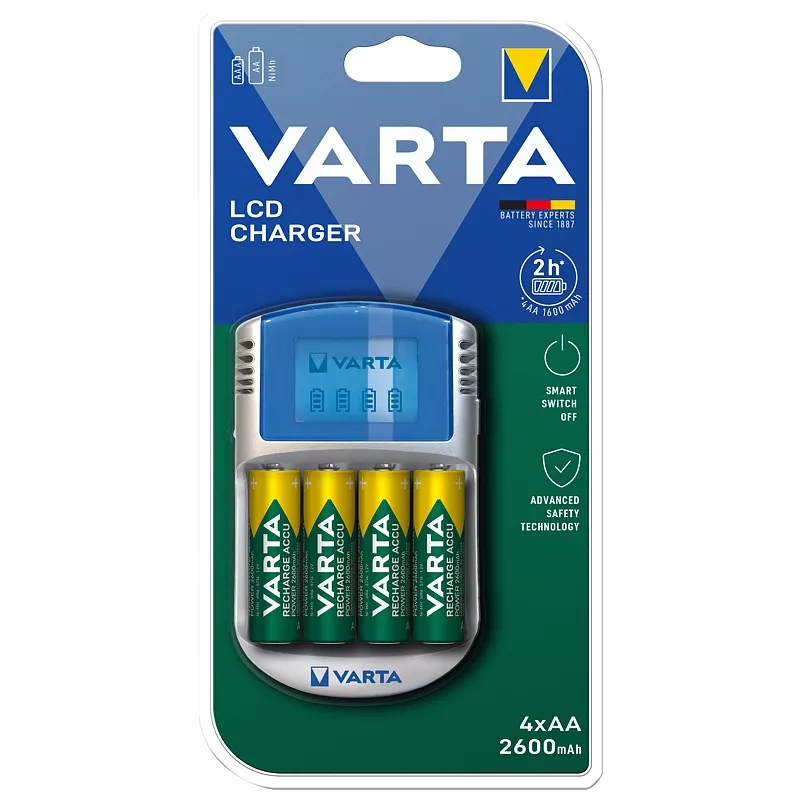 Ladeger�t VARTA LCD Charger inkl. 4x AA