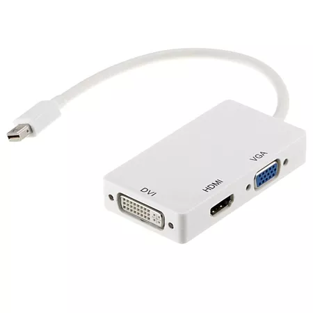 Adapter Mini-DisplayPort Stecker / VGA+DVD+HDMI Buchse