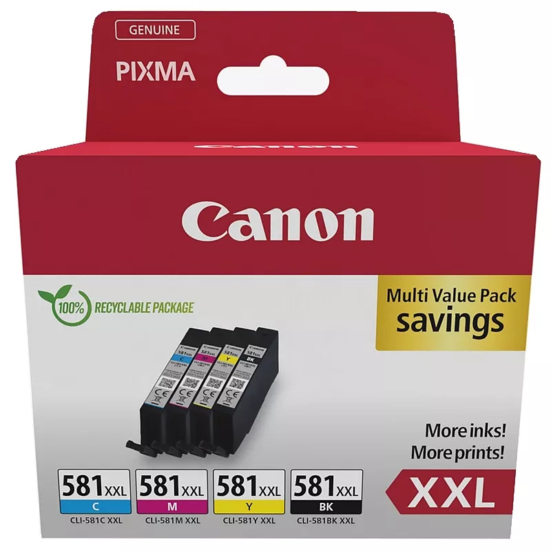 Canon-Patrone Nr. 581, CLI-581XXL, Multipack (4x)
