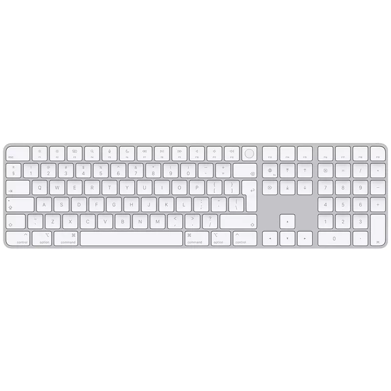 Apple Magic Keyboard mit Touch ID und Ziffernblock, weiss, CH (USB-C)