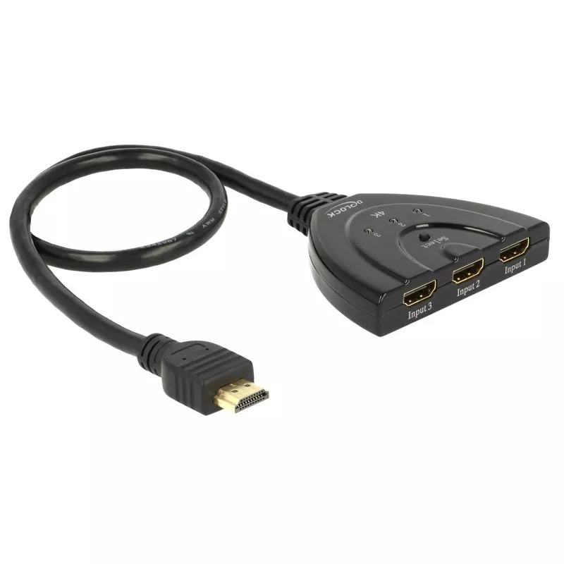 HDMI Switch, 3 Port, Delock, 4K/60Hz