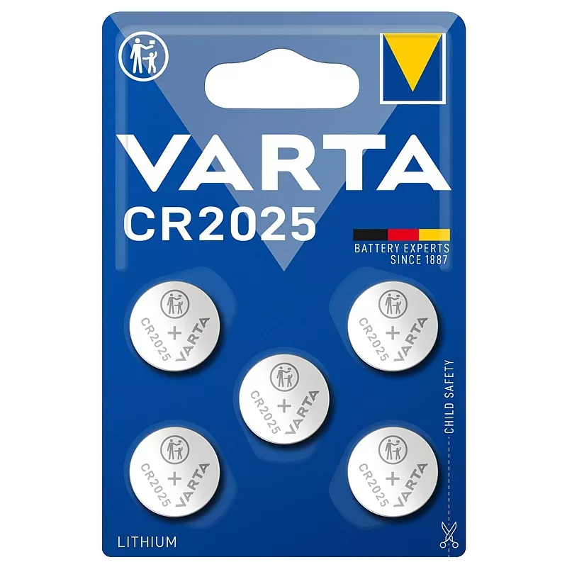Batterie VARTA Knopfzelle, CR2025, 5 St�ck