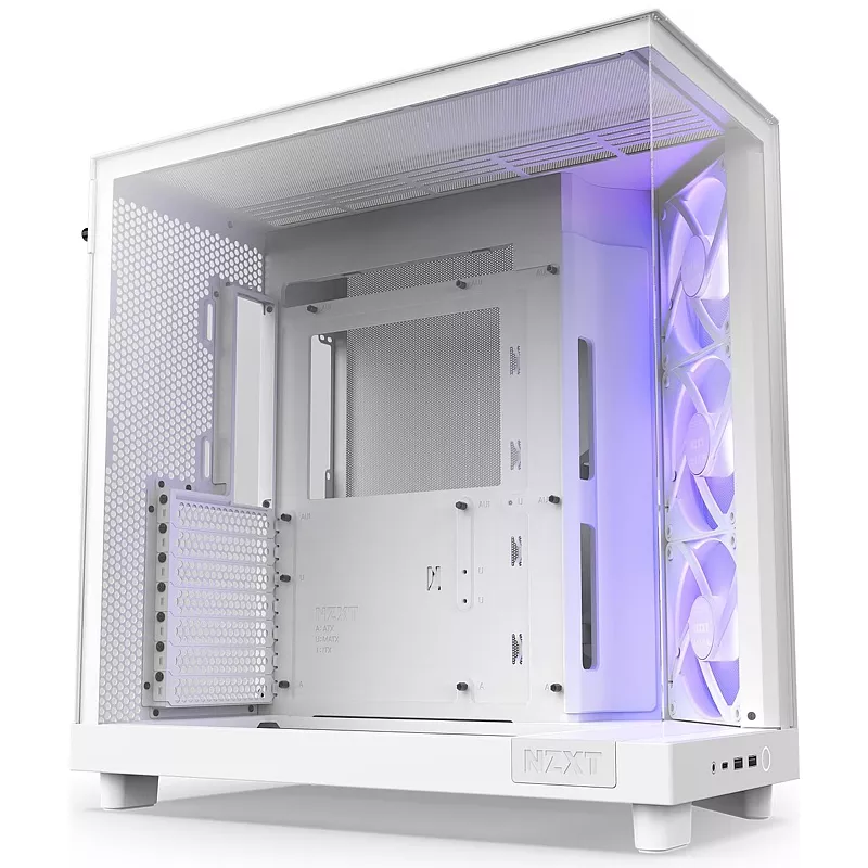 PC Geh�use, NZXT H6 Flow RGB, weiss