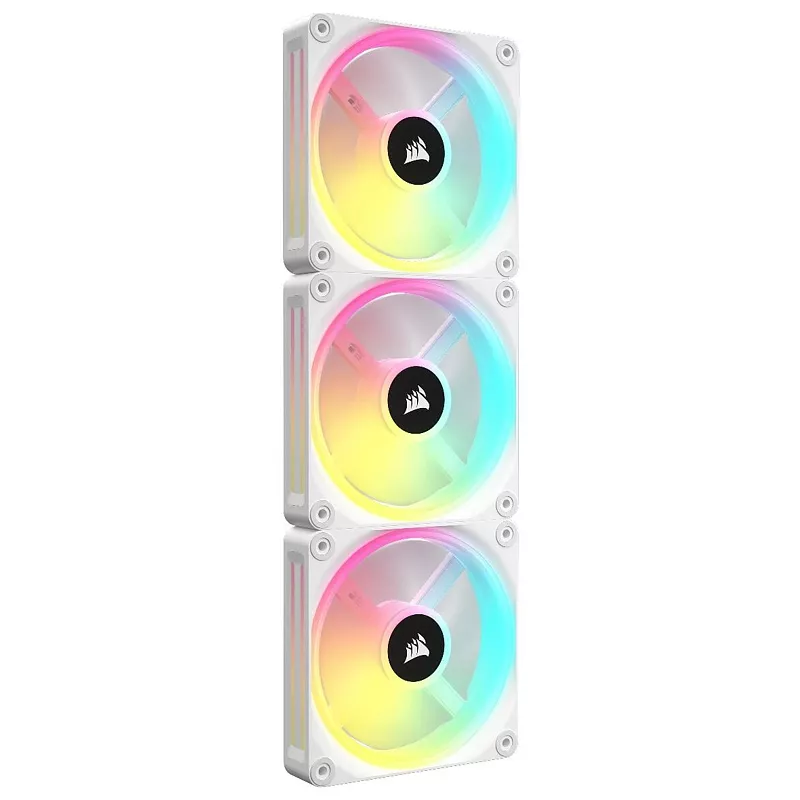 PC-L�fter, Corsair iCUE LINK QX120 RGB, 3er Pack, weiss + LINK-Hub