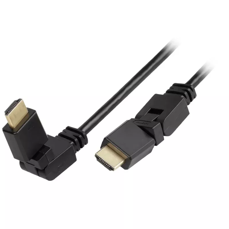 Kabel HDMI 1.4, 4K/30Hz, abgewinkelt, 1.5m