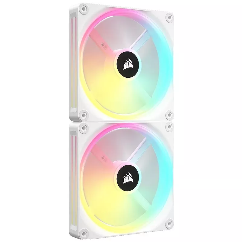 PC-L�fter, Corsair iCUE LINK QX140 RGB, 2er Pack, weiss + LINK-Hub