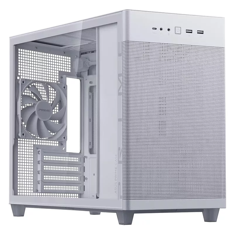PC Geh�use, ASUS PRIME AP201 TG, Fenster, weiss