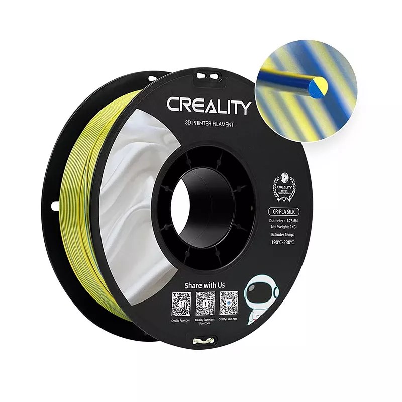 3D-Drucker Creality Filament PLA Silk, gold/blau