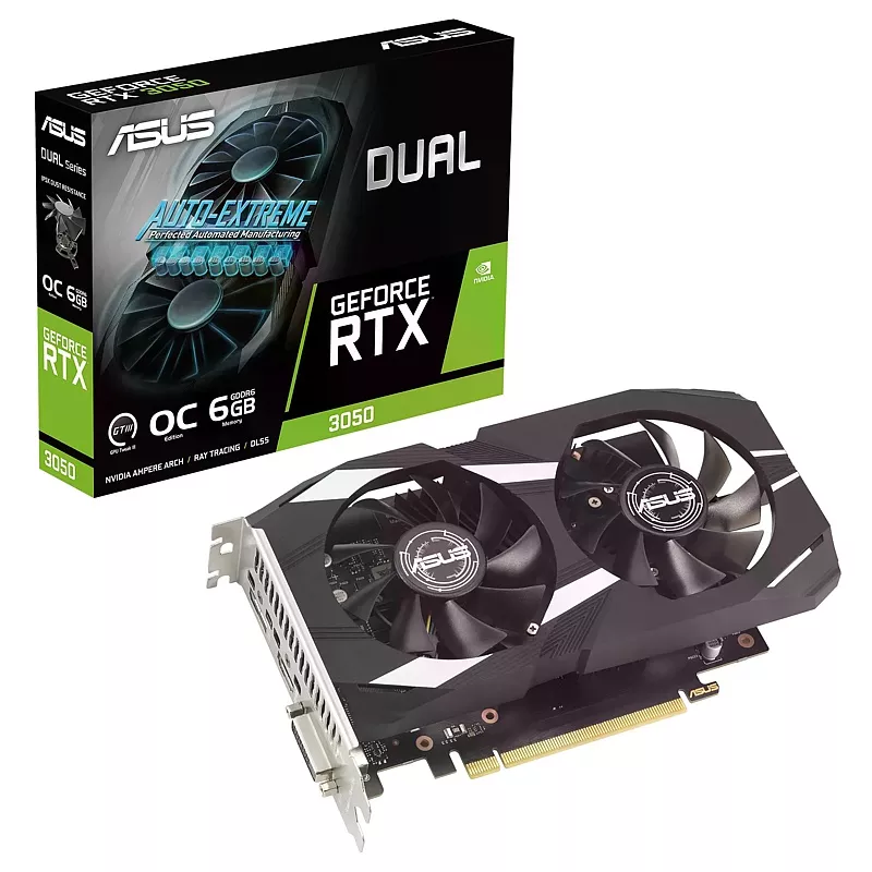 Grafikkarte RTX3050 ASUS, 6GB DUAL OC