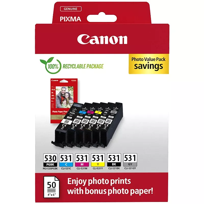 Canon-Patrone Nr. 530/531, CLI-531/PGI-530 Photo Value Pack