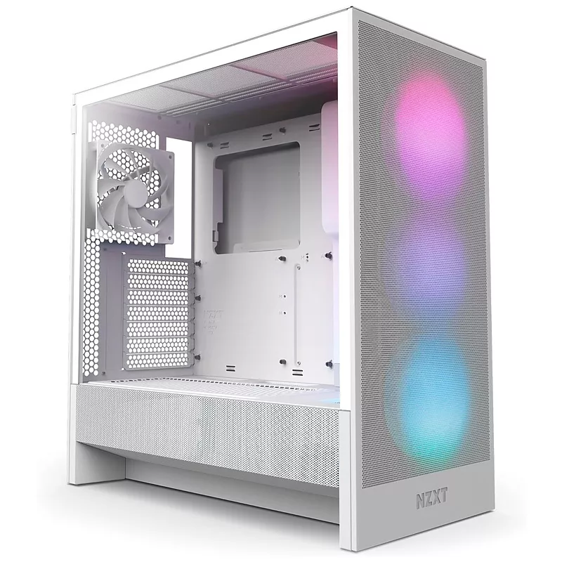 PC Geh�use, NZXT H5 Flow v2 RGB, weiss