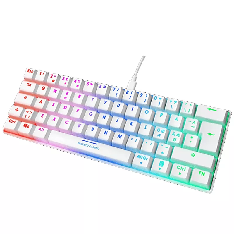 Tastatur DELTACO Gaming WK85R, weiss