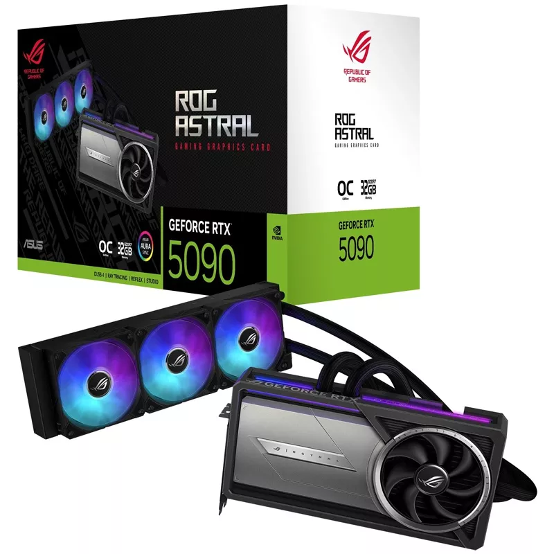 Grafikkarte RTX5090 ASUS, 32GB ROG Astral LC OC (inkl. AiO Wasserk�hlung)