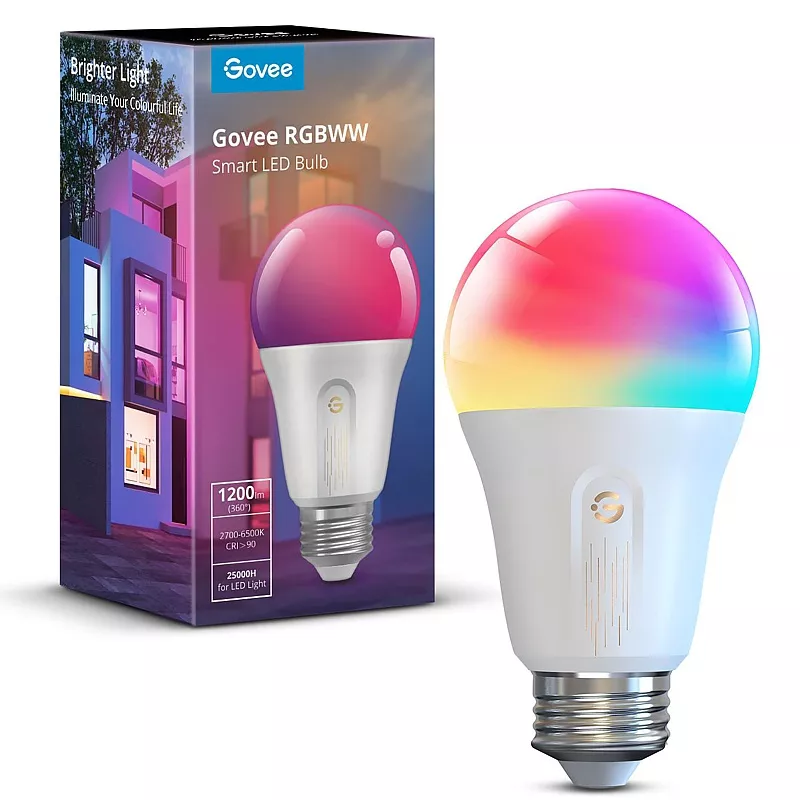 LED Beleuchtung Govee Leuchtmittel Smart E27, 2700-6500K, RGBWW
