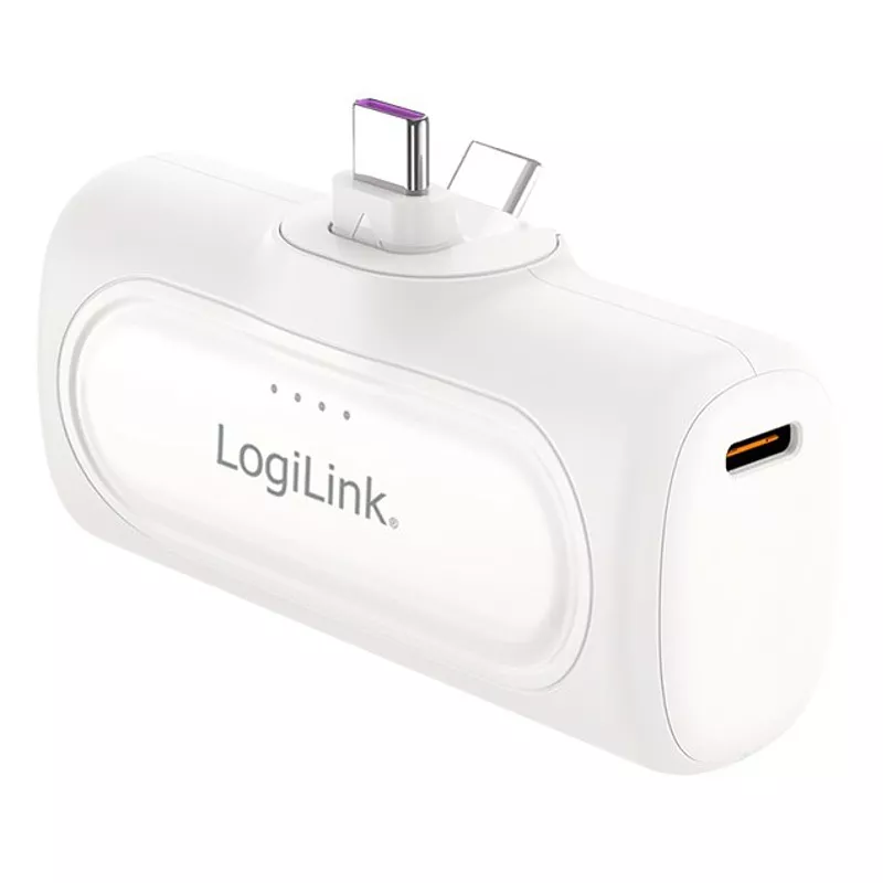 Powerbank 5000mAh, Logilink, weiss