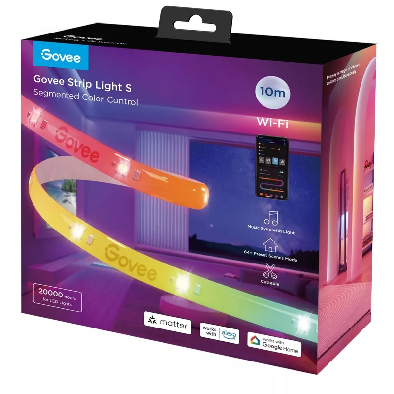 LED Beleuchtung Govee LED Stripe Light S, 10m, RGBIC