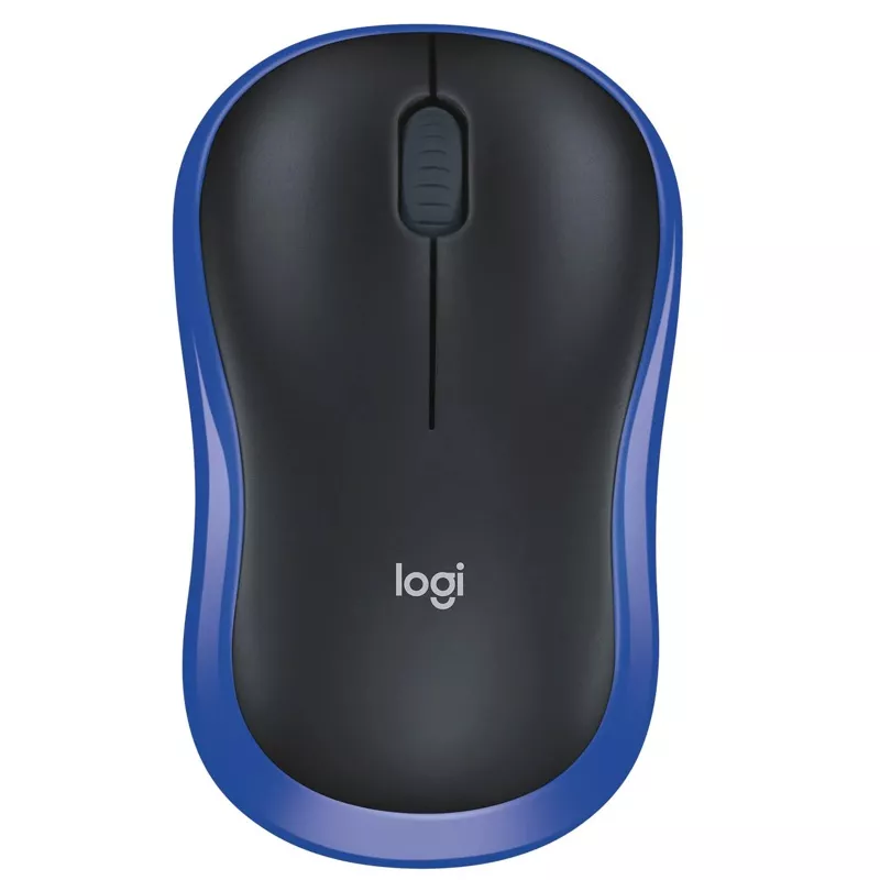 Maus Logitech M185 blau, USB Nano