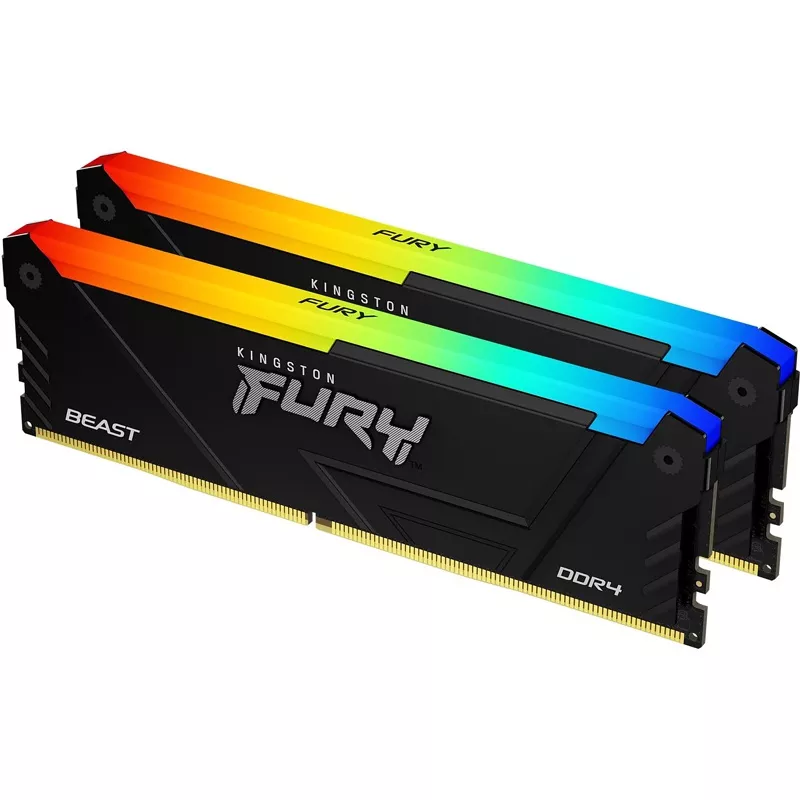 DDR4, 64GB, 3200Mhz Kingston Fury Beast RGB (2x32GB)