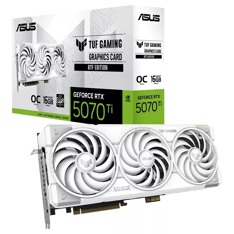 Grafikkarte RTX5070Ti ASUS, 16GB TUF OC weiss BTF