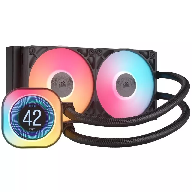 CPU Wasserk�hlung Corsair iCUE LINK Titan 240 RX LCD, schwarz