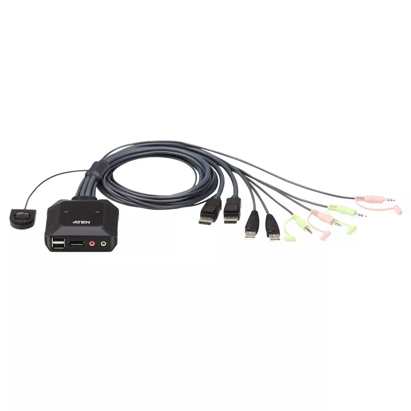 KVM Switch Aten CS22DP, 2x Displayport, 2x USB, 2x Audio